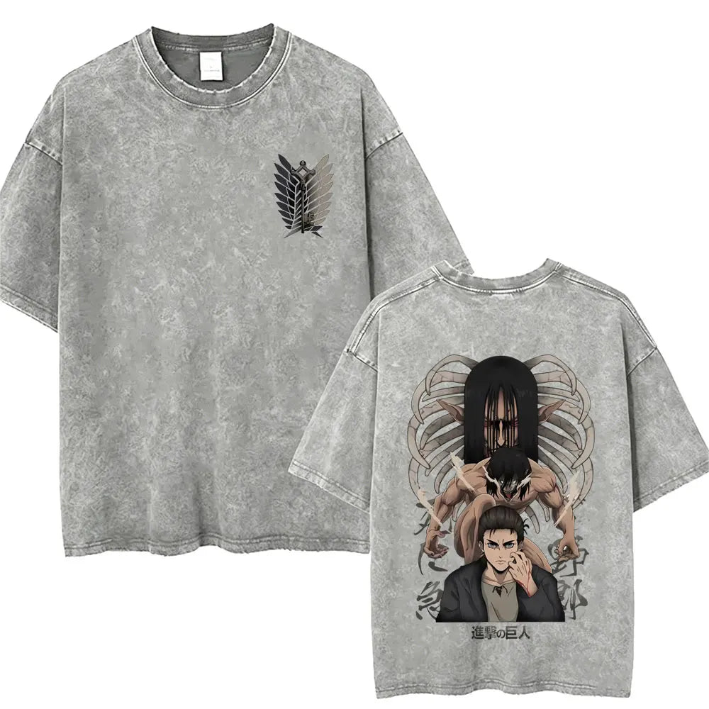 Attack on Titan Mikasa Ackerman Vintage Washed Cotton Tee