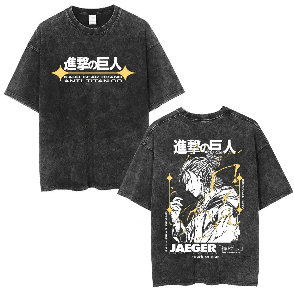 Attack on Titan Eren Yeager Vintage Washed Cotton Tee