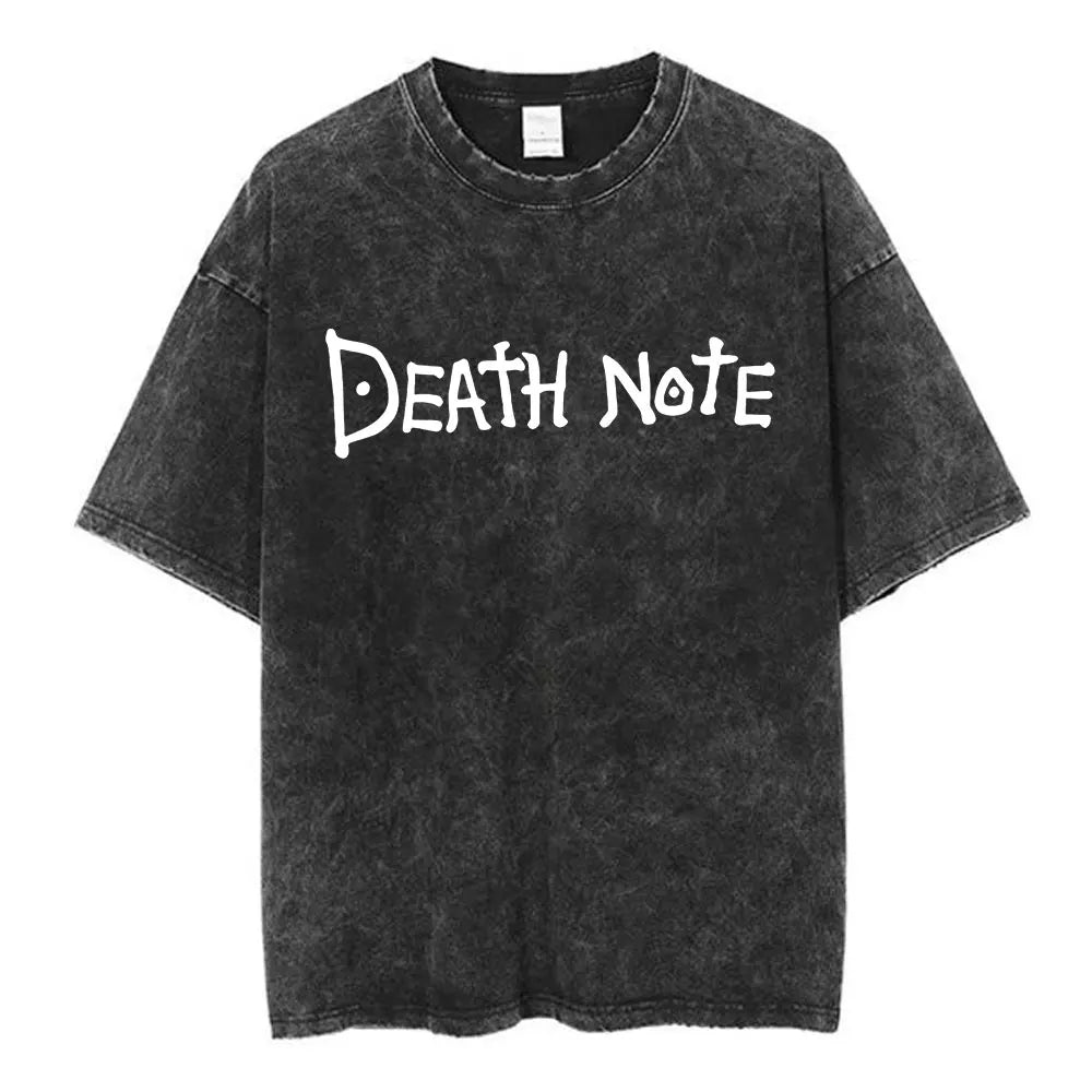 Death Note L Lawliet & Light Yagami Vintage Washed Cotton Tee