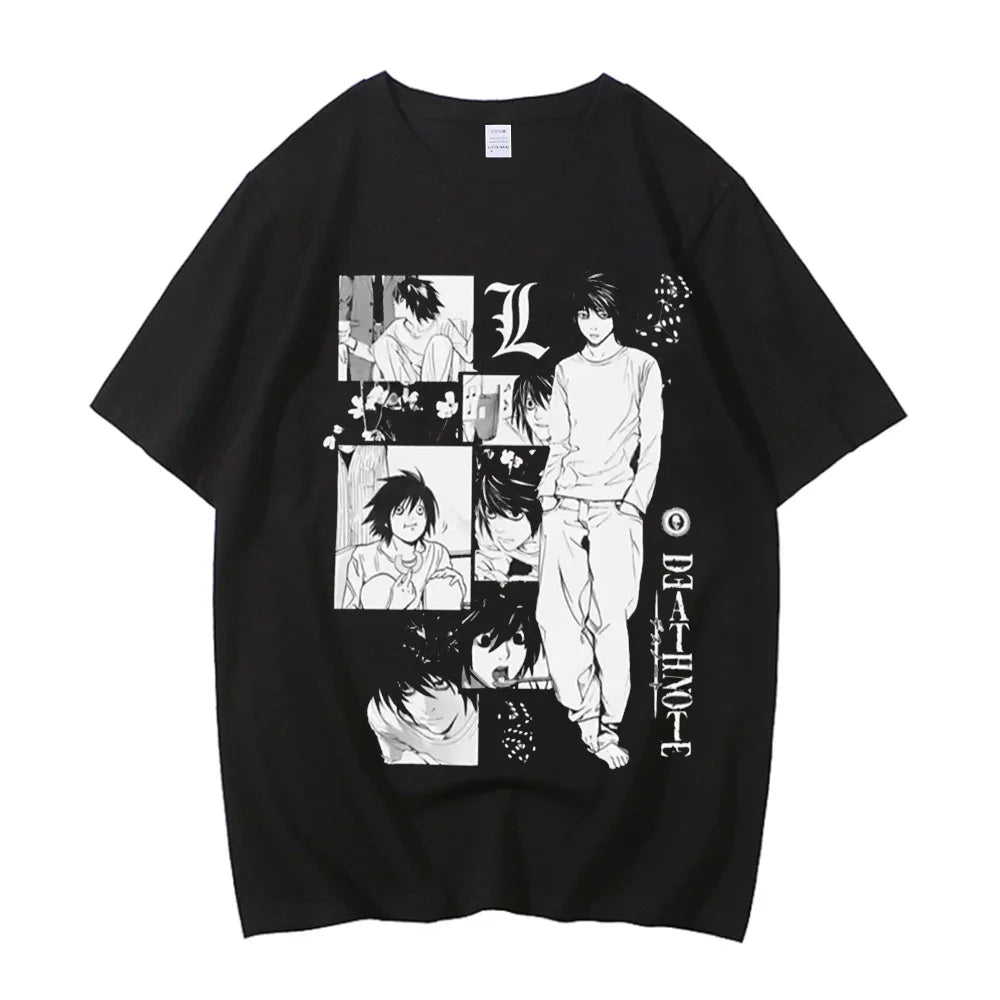 Death Note L Lawliet Vintage Washed Cotton Graphic Tee