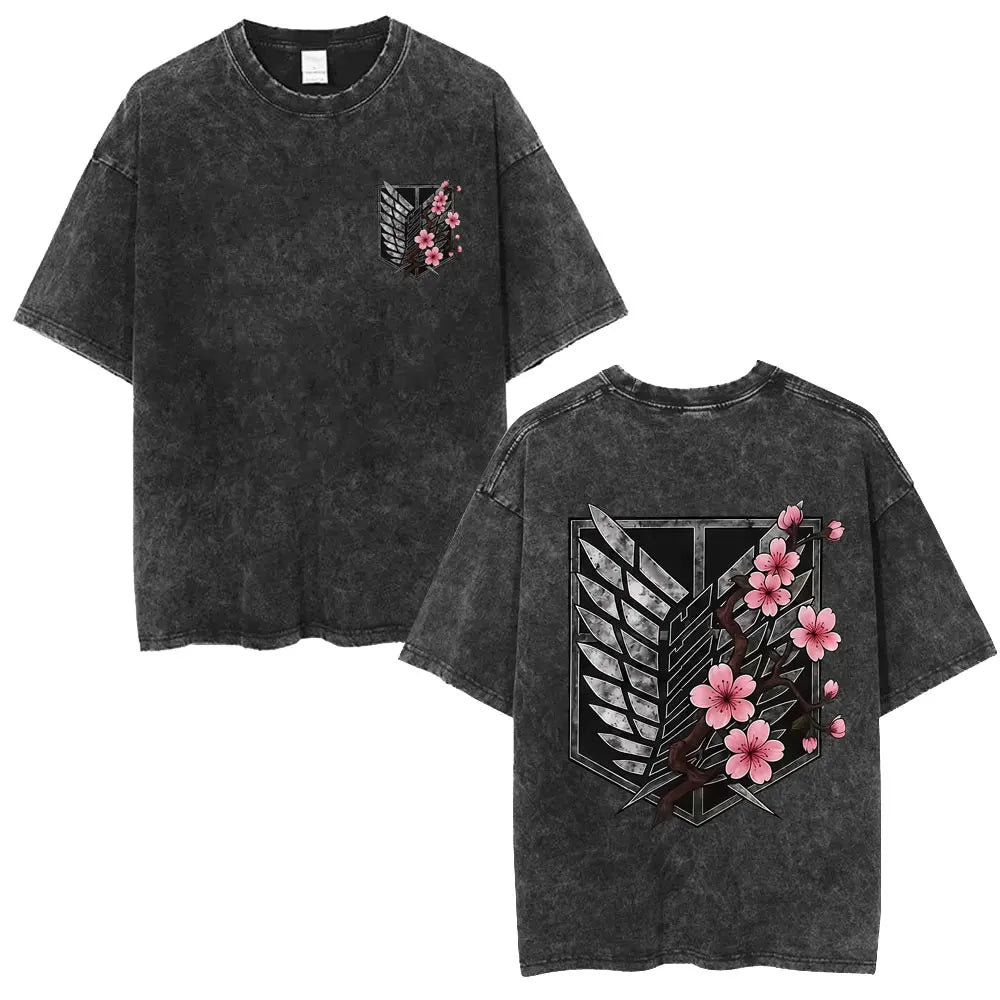 Attack on Titan Mikasa Ackerman Vintage Washed Cotton Tee