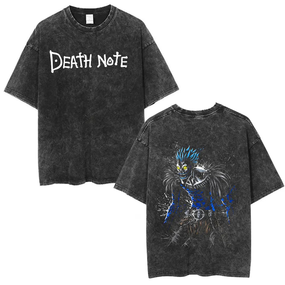 Death Note L Lawliet & Light Yagami Vintage Washed Cotton Tee