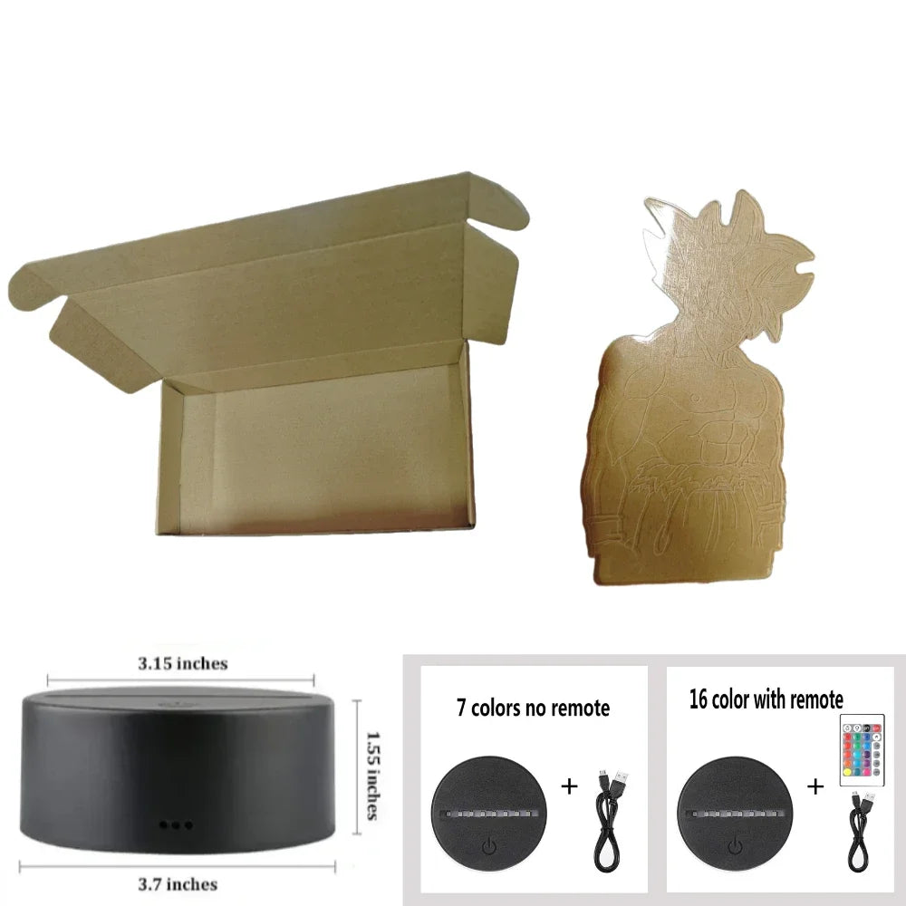 3D Anime Fighter LED Light