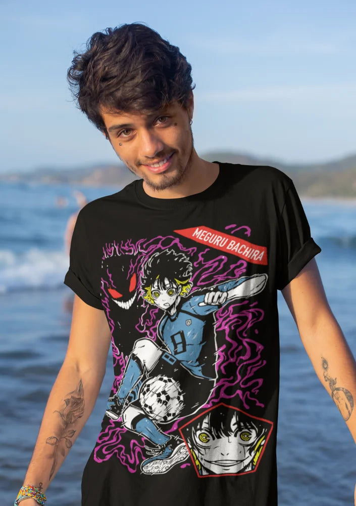 Meguru Bachira T-Shirt Blue lock Kunigami,Rin Itoshi,Nagi Anime Manga Soft Tee