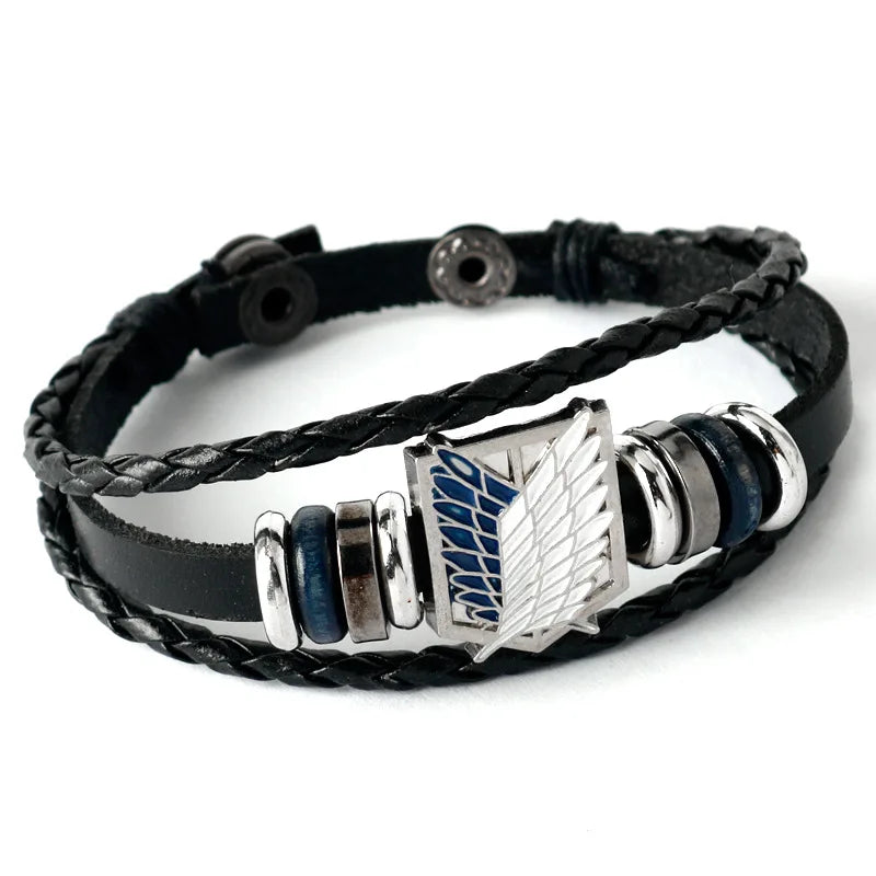 Attack on Titan Scout Regiment Woven Leather Bracelet