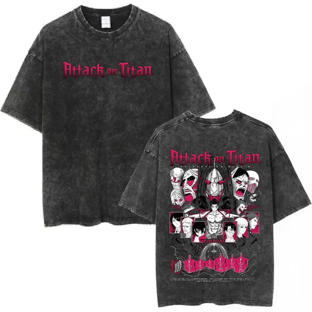 Attack on Titan Eren Yeager Vintage Washed Cotton Tee