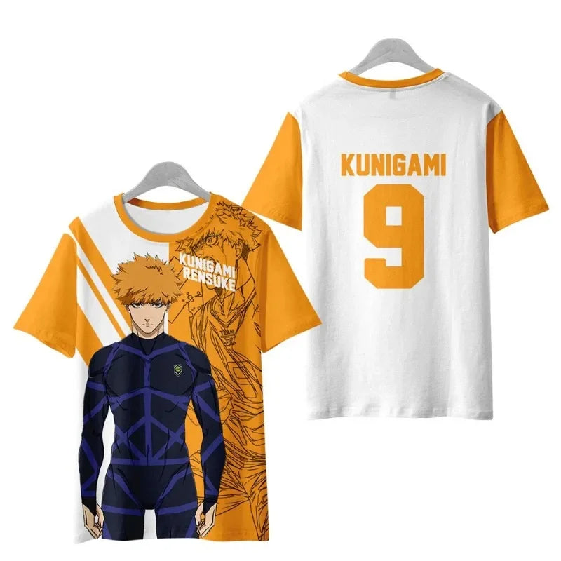 Blue Lock 3D Print Sportswear Graphic Tee