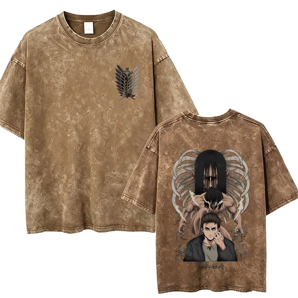 Attack on Titan Mikasa Ackerman Vintage Washed Cotton Tee
