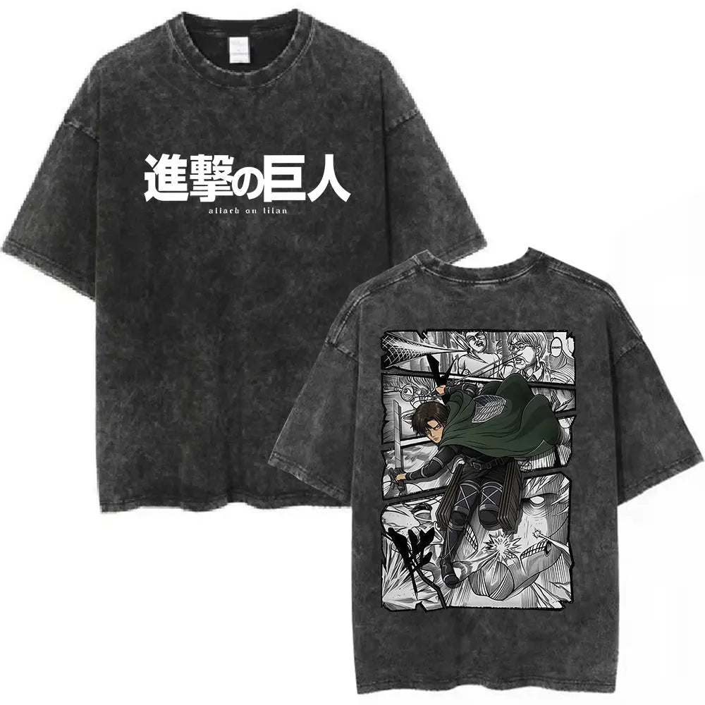 Attack on Titan Eren Yeager Vintage Washed Cotton Tee