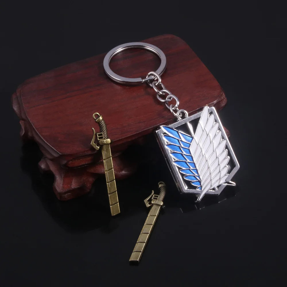 Attack on Titan Wings of Freedom Metal Emblem Keychain