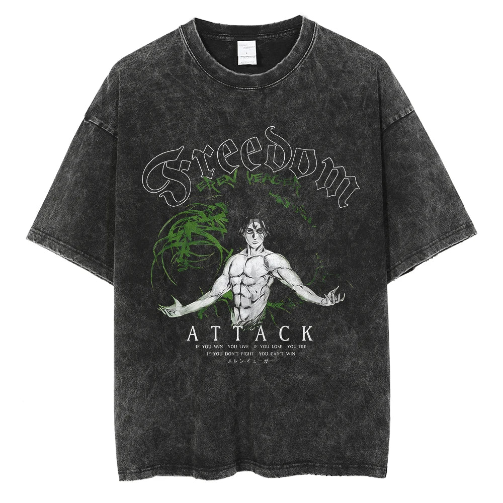 Attack on Titan Eren Yeager Vintage Manga Graphic Tee