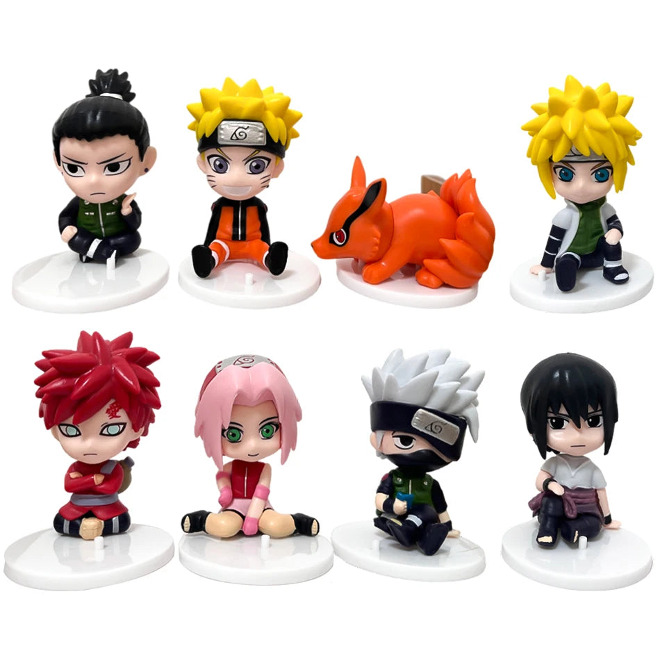 Naruto Mini Action Figures Set (8 Pcs)