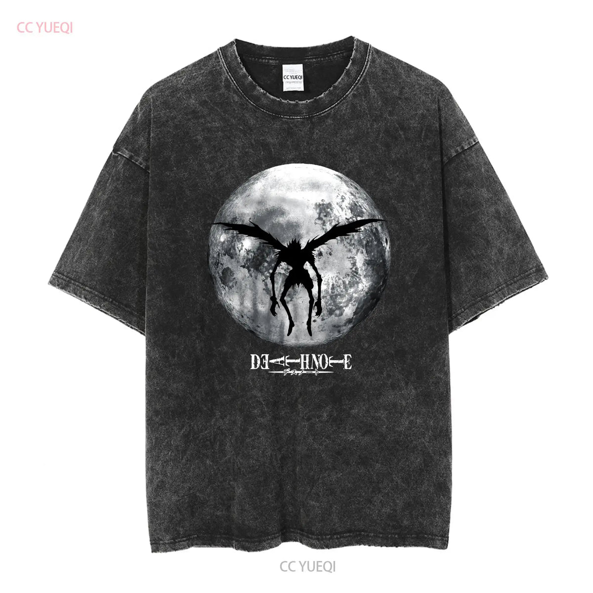 Death Note Ryuk Winged Moon Vintage Washed Cotton Tee