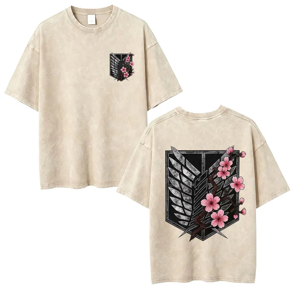 Attack on Titan Mikasa Ackerman Vintage Washed Cotton Tee