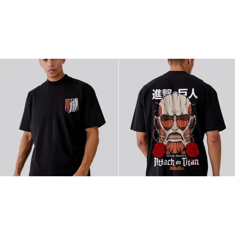 Attack on Titan Oversized Summer Cotton Graphic Tee