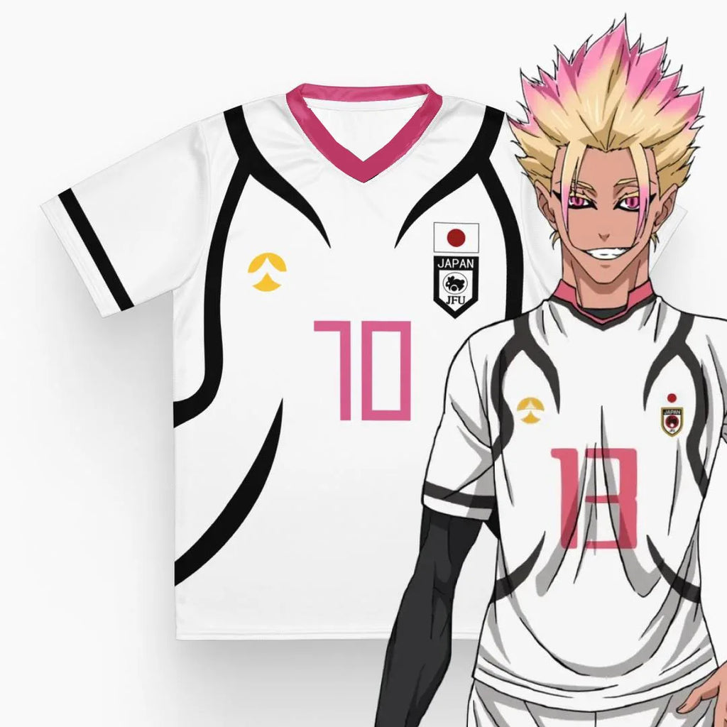 Japanese Anime Blue Lock Ryusei Shidou & Itoshi Sae Soccer Jersey Tee