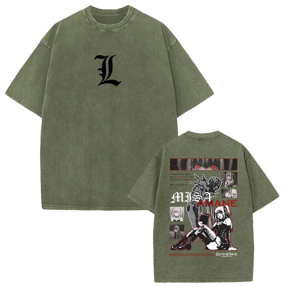 Death Note Misa Amane (MisaMisa) Vintage Washed Cotton Graphic Tee