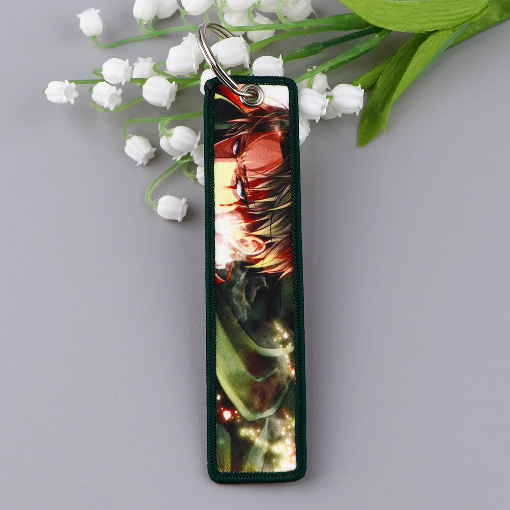 Attack on Titan Eren & Levi Embroidery Keychain Tag